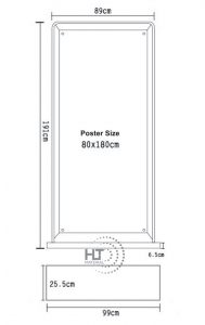 BANNER STAND OUTDOOR 80X180CM 4
