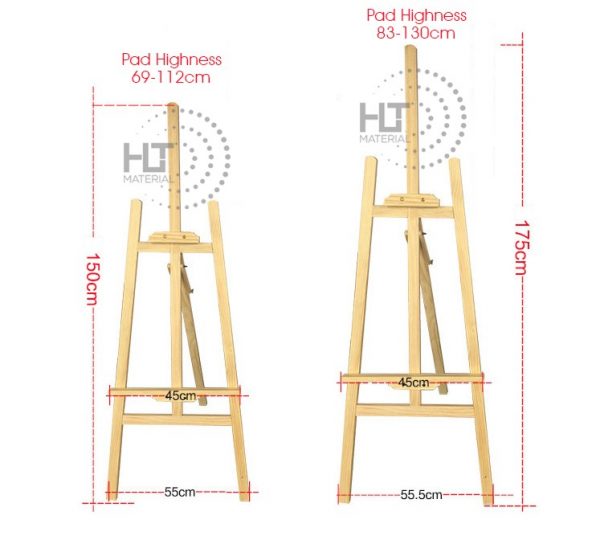 PINE WOOD EASEL STAND (1.5m & 1.75m) HLT Material Sdn Bhd Penang